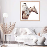 Palomino Horses Square-The Paper Tree-animal,Art Print,art prints,Artwork,beige,boho,cream,framed,hamptons,horse,horses,neutral,palomino,premium art print,square,stallion,wall art,Wall_Art,Wall_Art_Prints