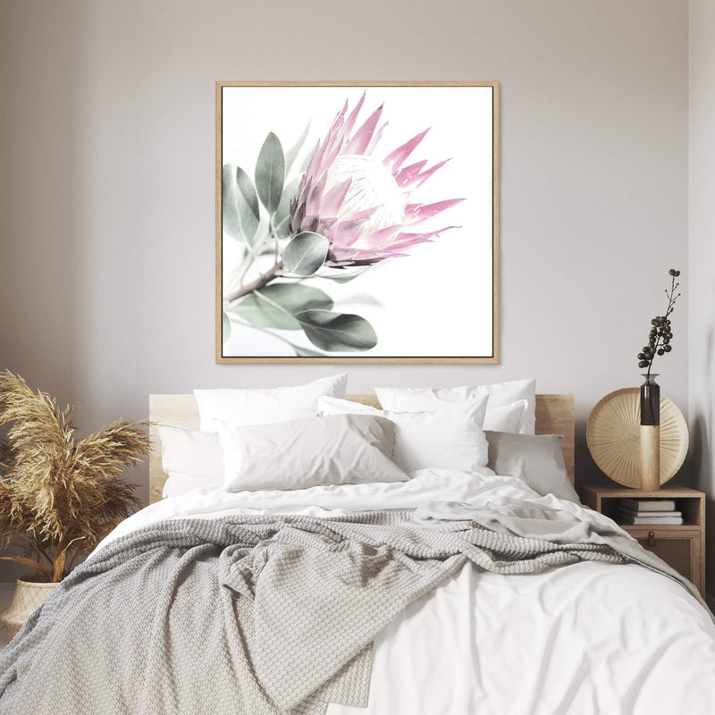 Pink Protea Square II-The Paper Tree-dusty pink,floral,flower,flowers,pink flower,pink protea,portrait,premium art print,protea,protea flower,protea flowers,square,wall art,Wall_Art,Wall_Art_Prints