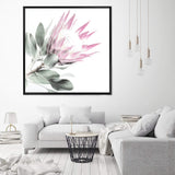 Pink Protea Square II-The Paper Tree-dusty pink,floral,flower,flowers,pink flower,pink protea,portrait,premium art print,protea,protea flower,protea flowers,square,wall art,Wall_Art,Wall_Art_Prints