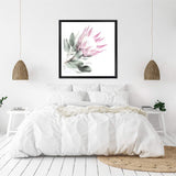 Pink Protea Square II-The Paper Tree-dusty pink,floral,flower,flowers,pink flower,pink protea,portrait,premium art print,protea,protea flower,protea flowers,square,wall art,Wall_Art,Wall_Art_Prints