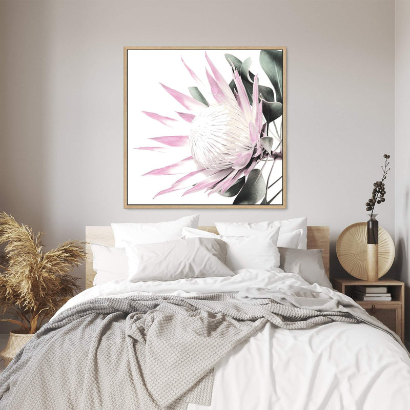 Pink Protea Square-The Paper Tree-dusty pink,floral,flower,flowers,pink flower,pink protea,portrait,premium art print,protea,protea flower,protea flowers,square,wall art,Wall_Art,Wall_Art_Prints