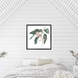 Native Gum Square-The Paper Tree-Art Print,art prints,Artwork,australia,australian,australian native,australiana,botanical,eucalyptus,eucalyptus leaf,eucalyptus leaves,floral,flower,framed,green,gum,gum leaf,gum leaves,HAMPTONS,Muted Tone,native,peach,pink,pink flower,premium art print,square,wall art,Wall_Art,Wall_Art_Prints,wild flower