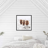 Highland Cattle | Square-The Paper Tree-animal,Art Print,art prints,Artwork,boho,framed,highland,highland bull,highland cattle,highland cow,neutral,premium art print,square,tan,wall art,Wall_Art,Wall_Art_Prints