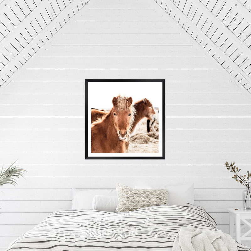 Wild Horses Square-The Paper Tree-animal,Art Print,art prints,Artwork,boho,framed,horse,horses,premium art print,square,stallion,TAN,wall art,Wall_Art,Wall_Art_Prints,wild horses