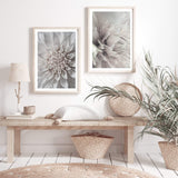 Set of 2 - White Dahlia Floral  & No.2-The Paper Tree-Artwork,boho,coastal,DAHLIA,dahlia flower,Floral,flower,gift,hamptons,leaf,leaves,neutral,portrait,premium art print,wall art,Wall_Art,Wall_Art_Prints