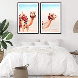 Set of 2 - Boho Desert Camel-The Paper Tree-Artwork,bohemian,boho,boho camel,bright,camel,colourful,moroccan camel,portrait,premium art print,set of 2,set of two,tan,TRIBAL,wall art,Wall_Art,Wall_Art_Prints